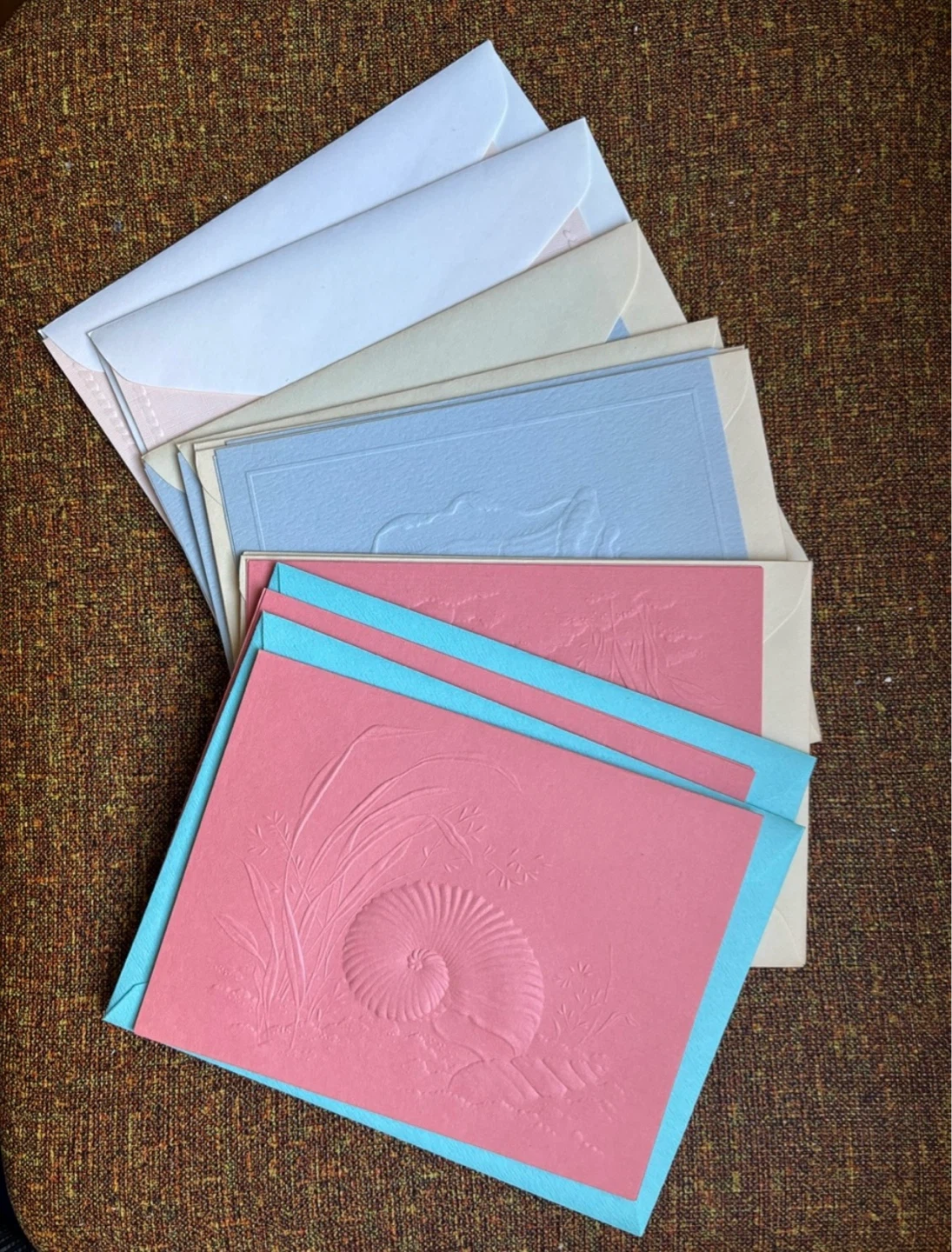 ⚽️Set of Embossed Stationery cards with Envelopes - photo 2