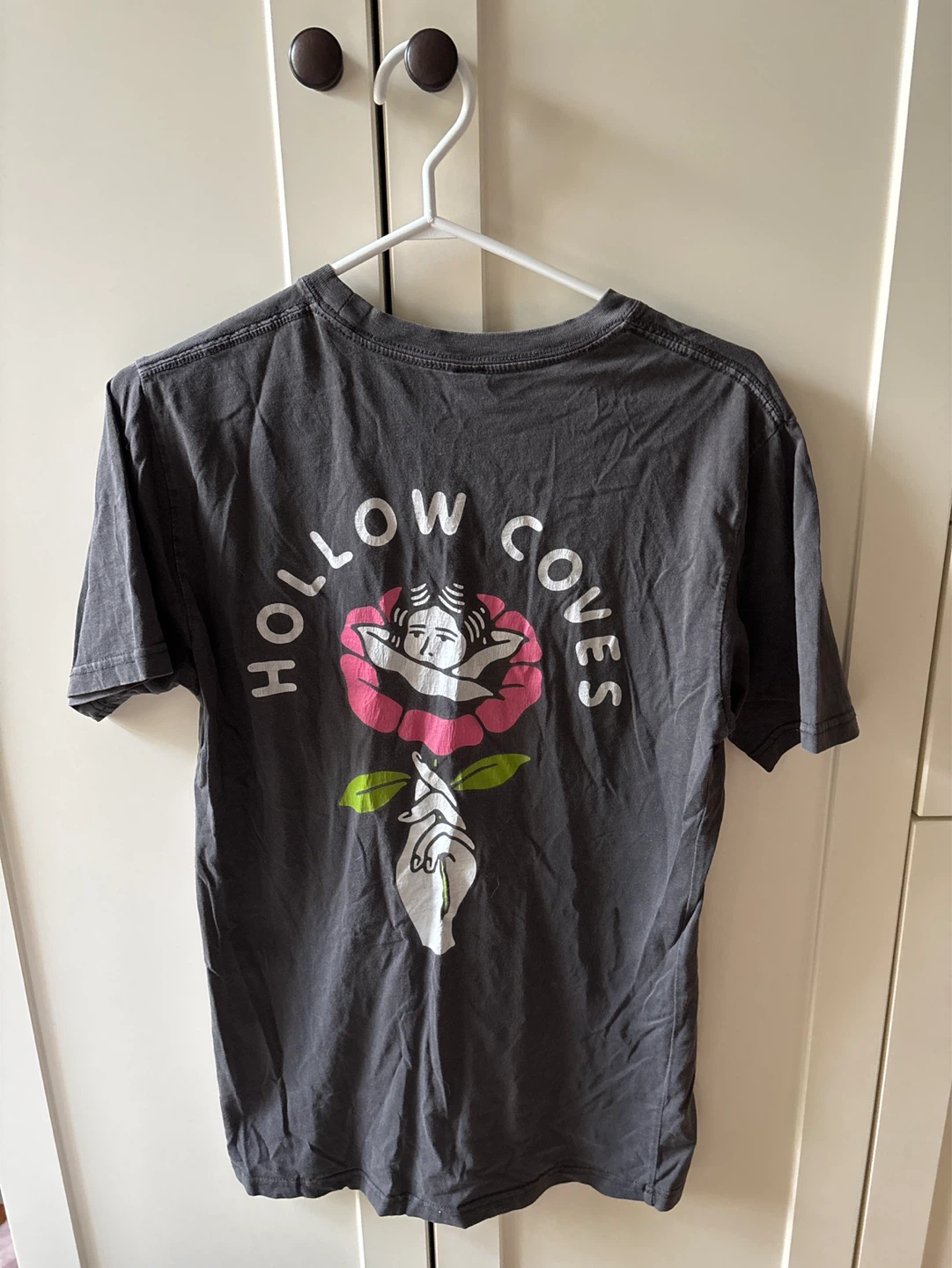 ⚽️AS Colour Faded T-Shirt - Hollow Coves Graphic - Size S - photo 3