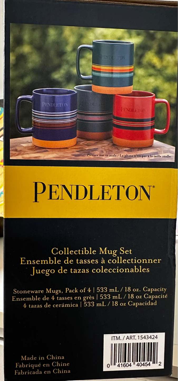 Pendleton Collectible Stoneware Mug Set - 4 Pack