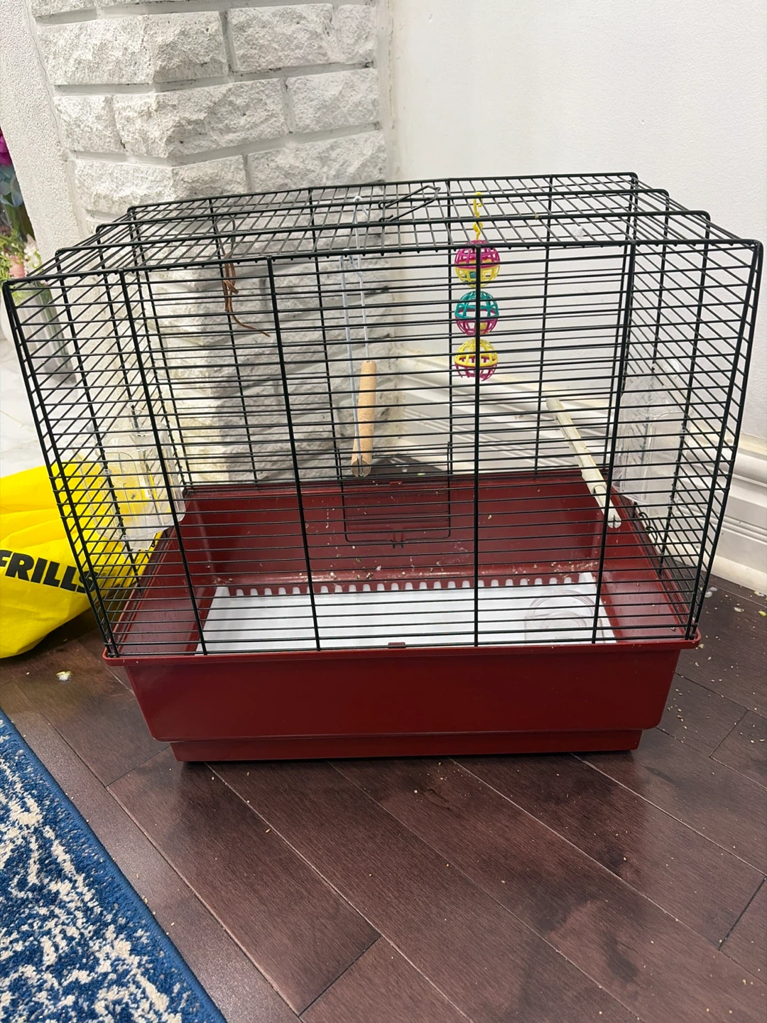 Wire Pet Cage with Red Tray