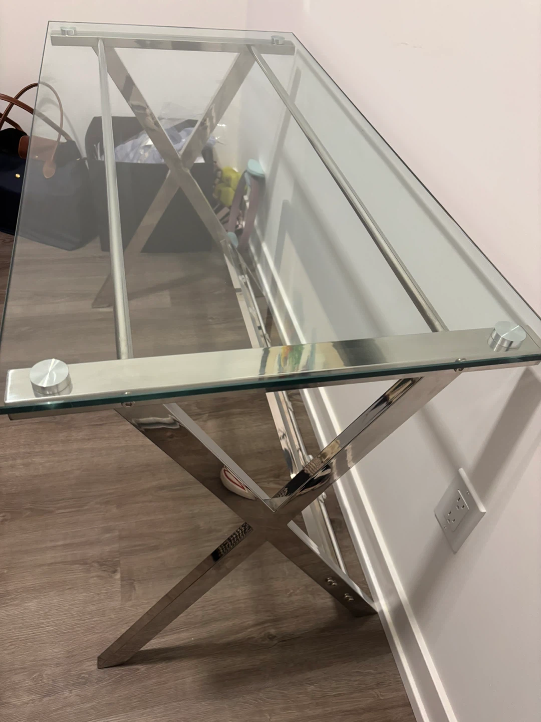 Glass and Chrome Desk - photo 3