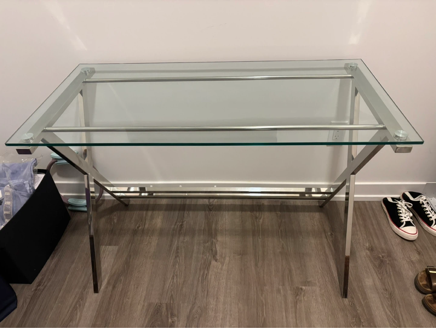 Glass and Chrome Desk