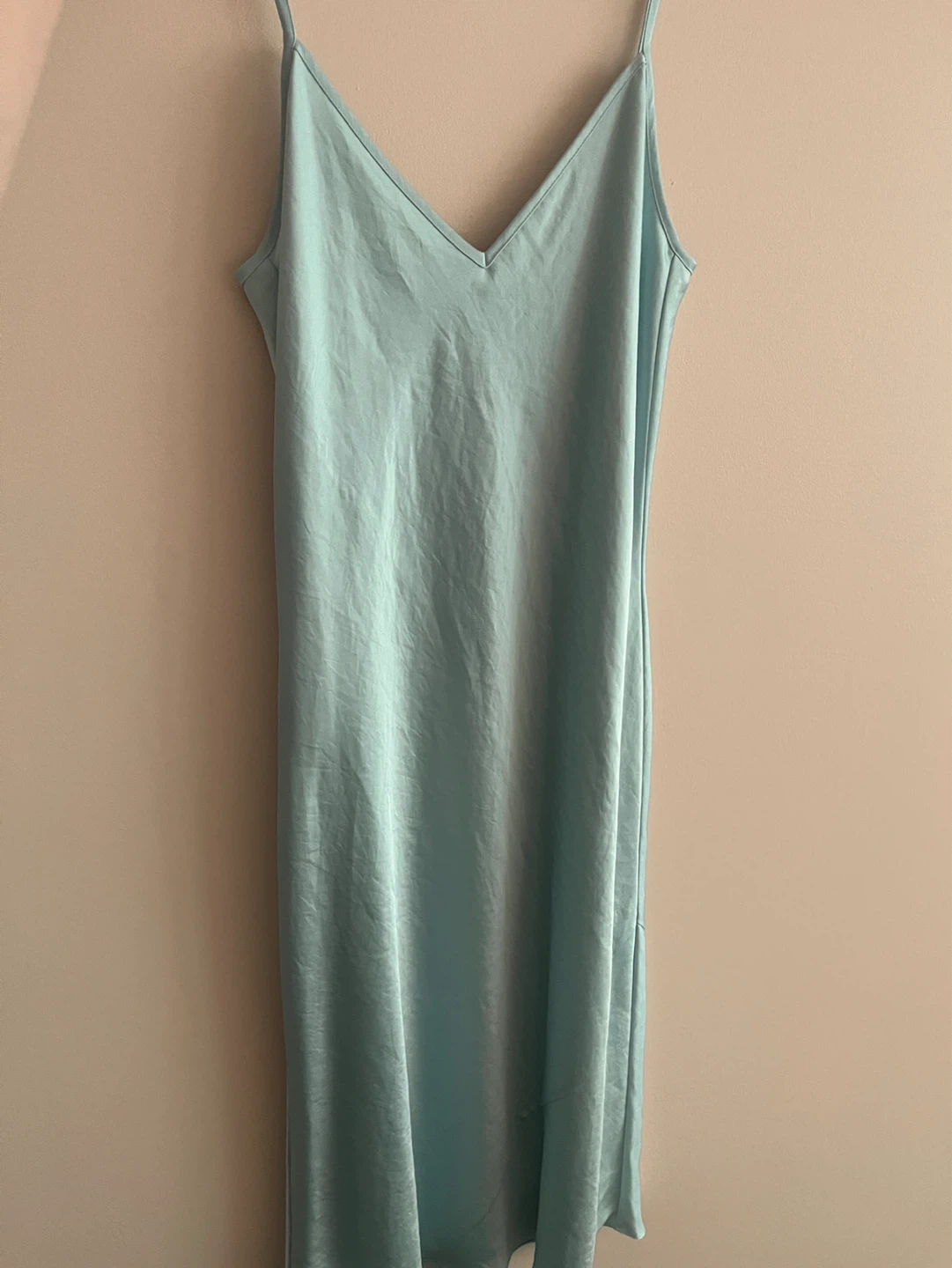 Aritzia silk/satin light blue midi dress - photo 2