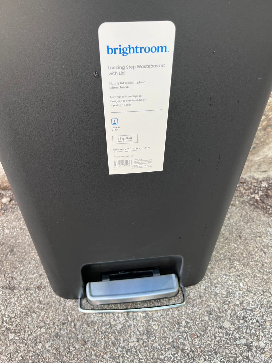 Brightroom Locking Step Wastebasket with Lid - 13 Gallon - photo 3