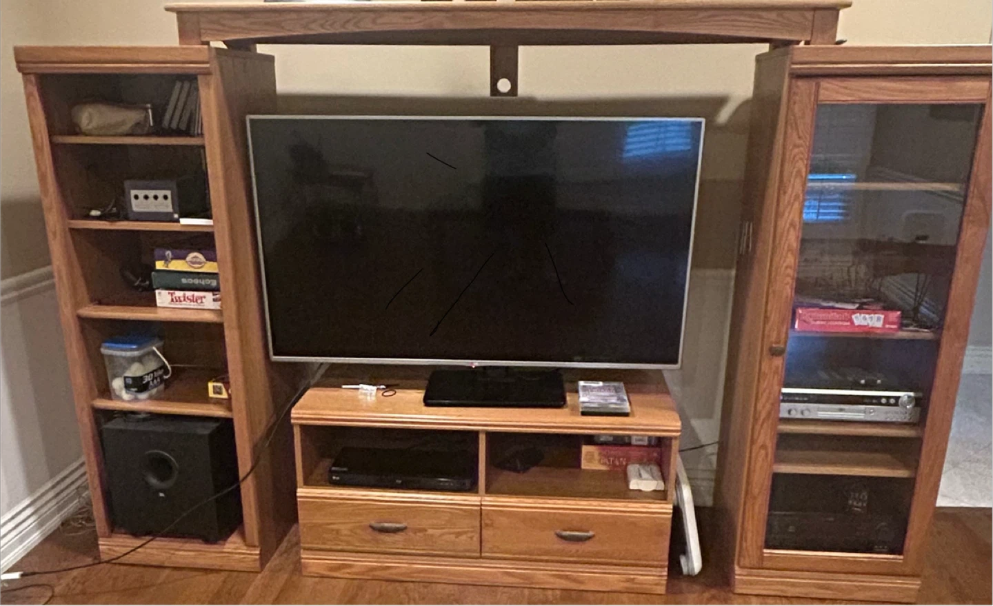 Solid Wood TV Entertainment Unit / Wall Unit (Unit ONLY)