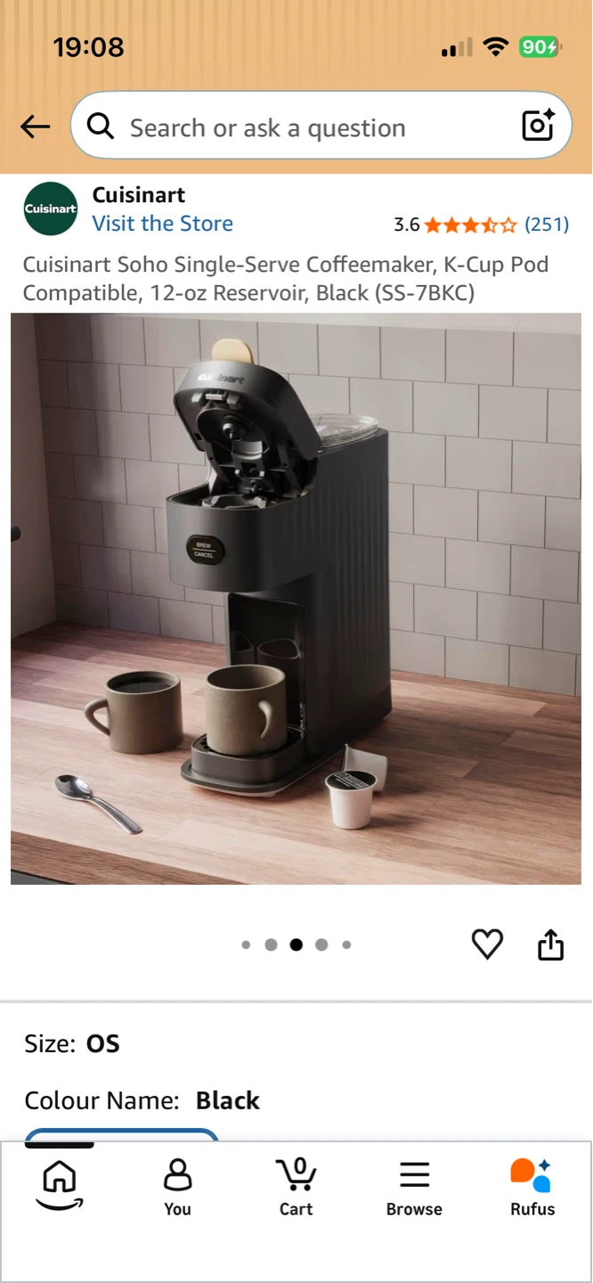 Cuisinart Soho Single-Serve Coffeemaker - Black - photo 3