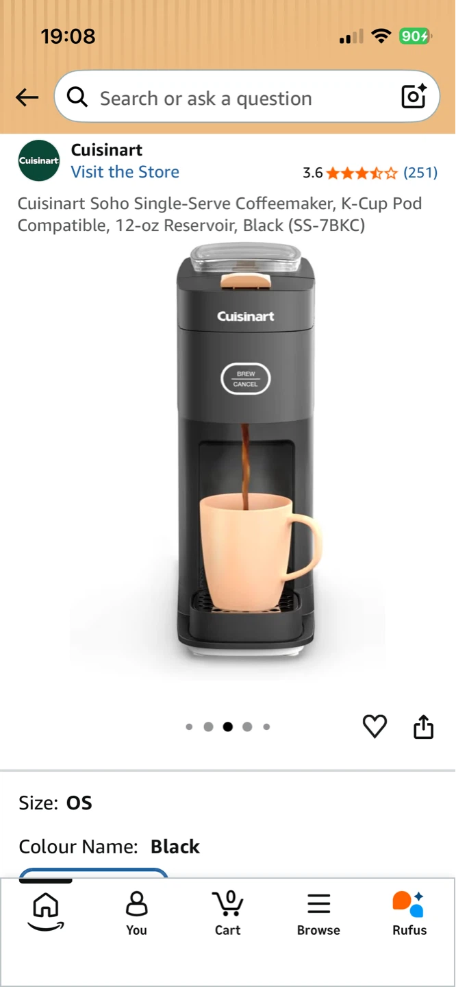 Cuisinart Soho Single-Serve Coffeemaker - Black - photo 2