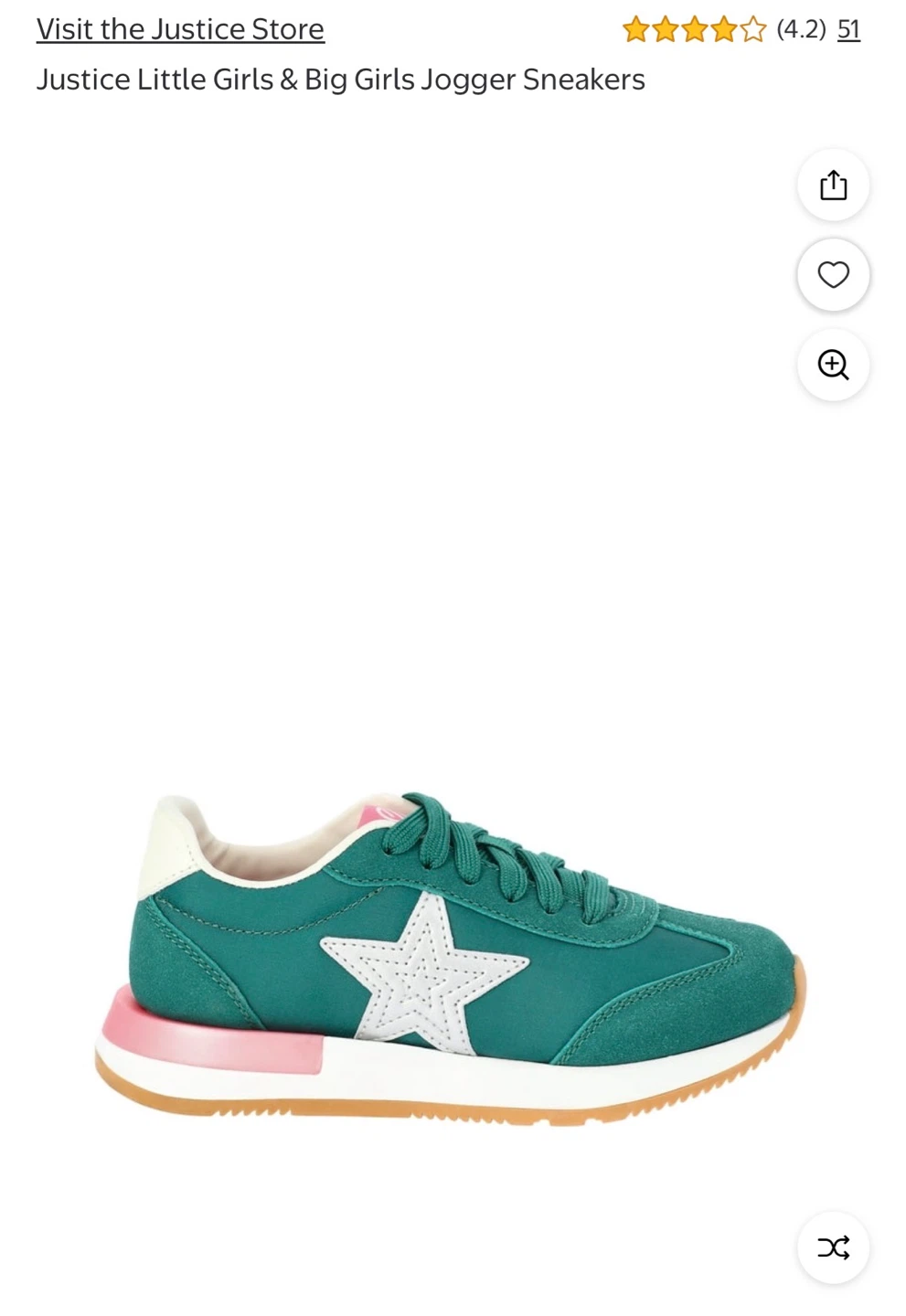 Justice Big Girls Jogger Sneakers- size 5⚽️ - photo 2