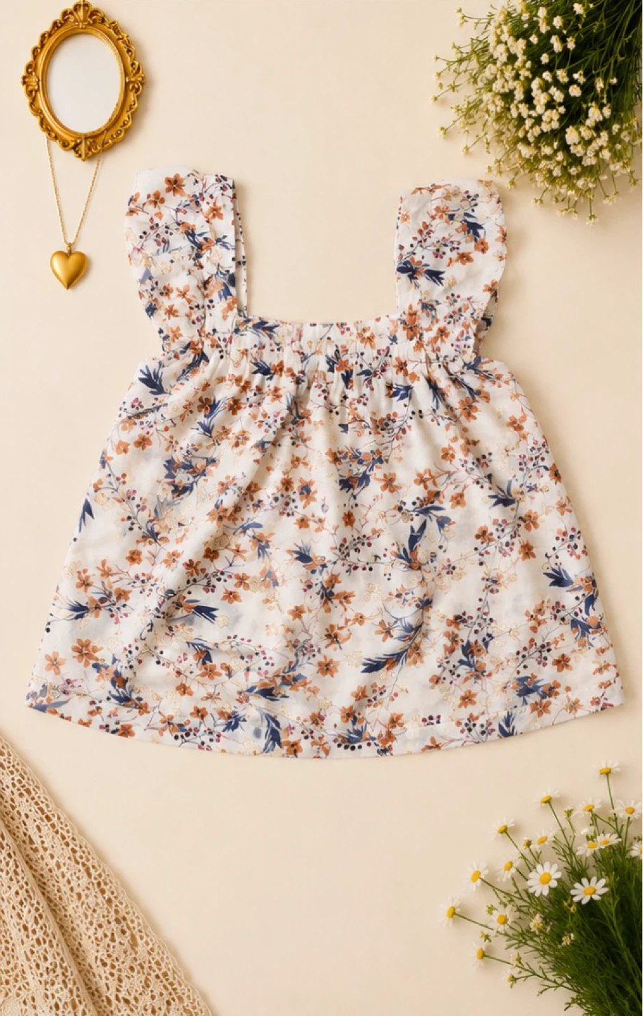 Dear John Floral Ruffle Top – Size XS - photo 2