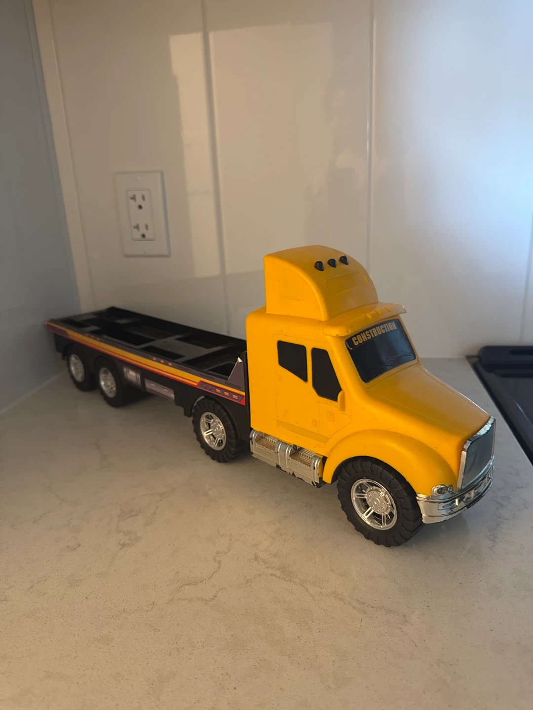 Yellow Flatbed Toy Truck - photo 3