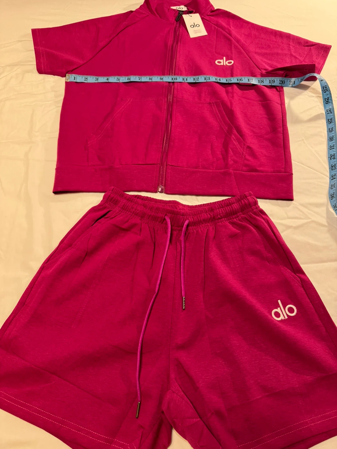 ⚽️Alo short-sleeve zip set (Magenta Color) - photo 4
