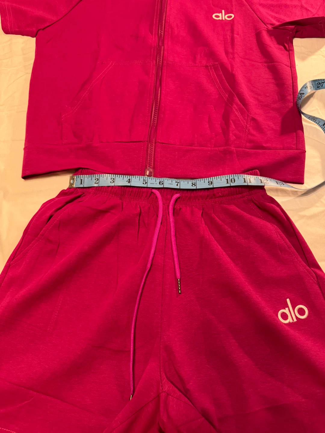 ⚽️Alo short-sleeve zip set (Magenta Color) - photo 5