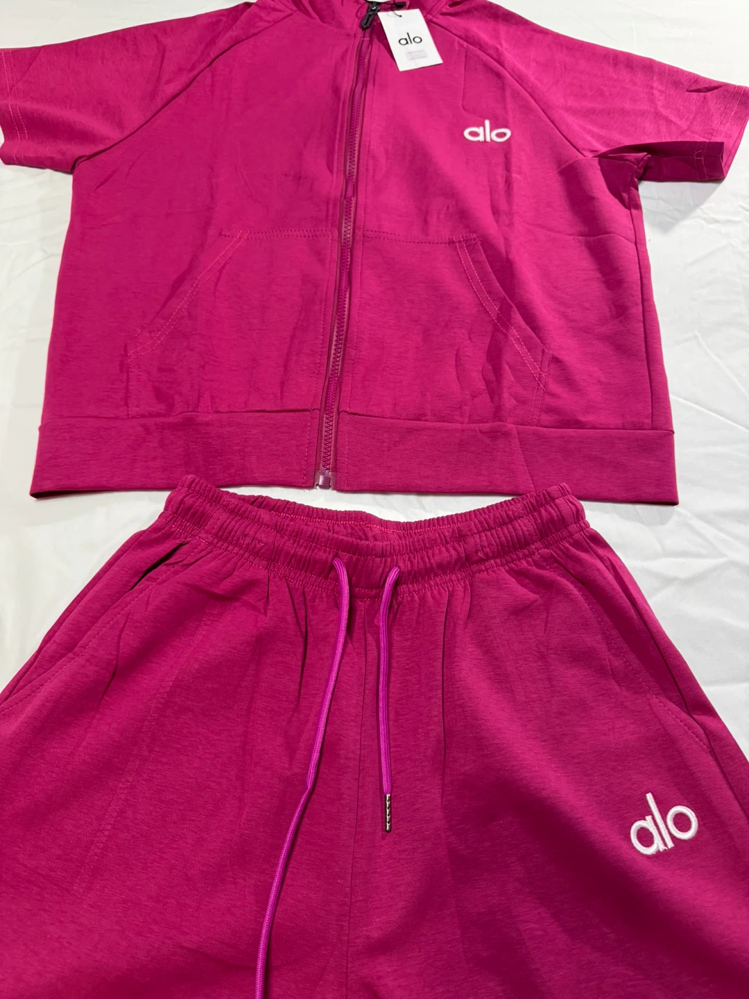 ⚽️Alo short-sleeve zip set (Magenta Color) - photo 2