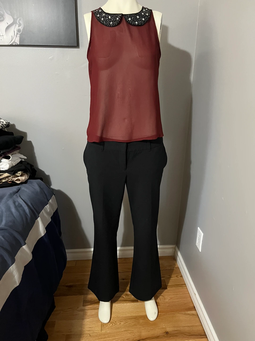 Size 8P - Black Flare Dress Pants - photo 3