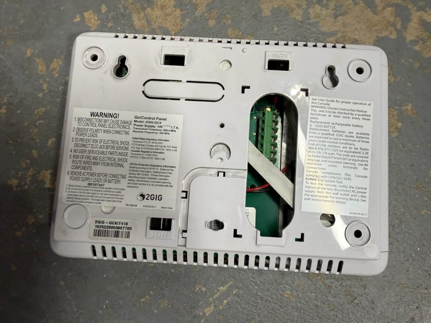 2GIG Alarm Control Panel With Extra Displays