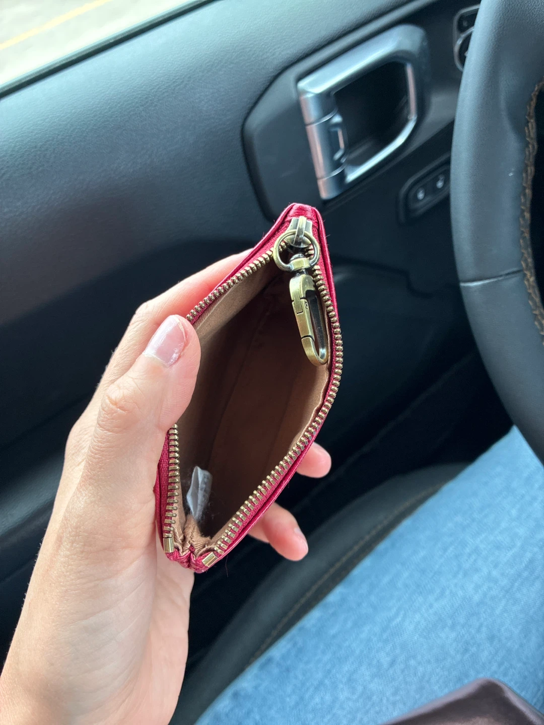 HOBO "Love" Red Leather Small Pouch - photo 3