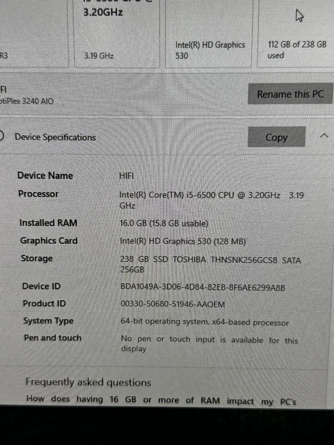 Dell OptiPlex i5 Desktop Computer all in one - photo 4