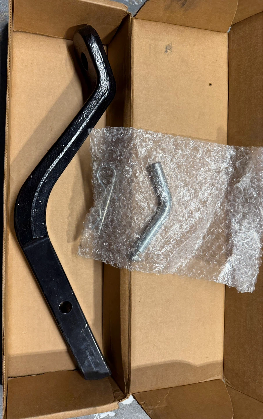 Black Trailer Hitch Receiver with Pin and Clip