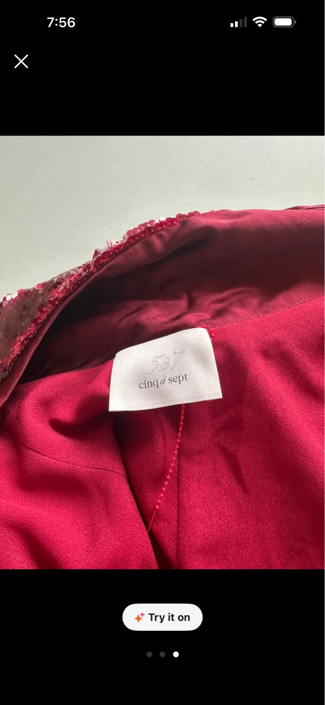 Cinq à Sept Sequin Slip Dress - Red ⚽️ - photo 3