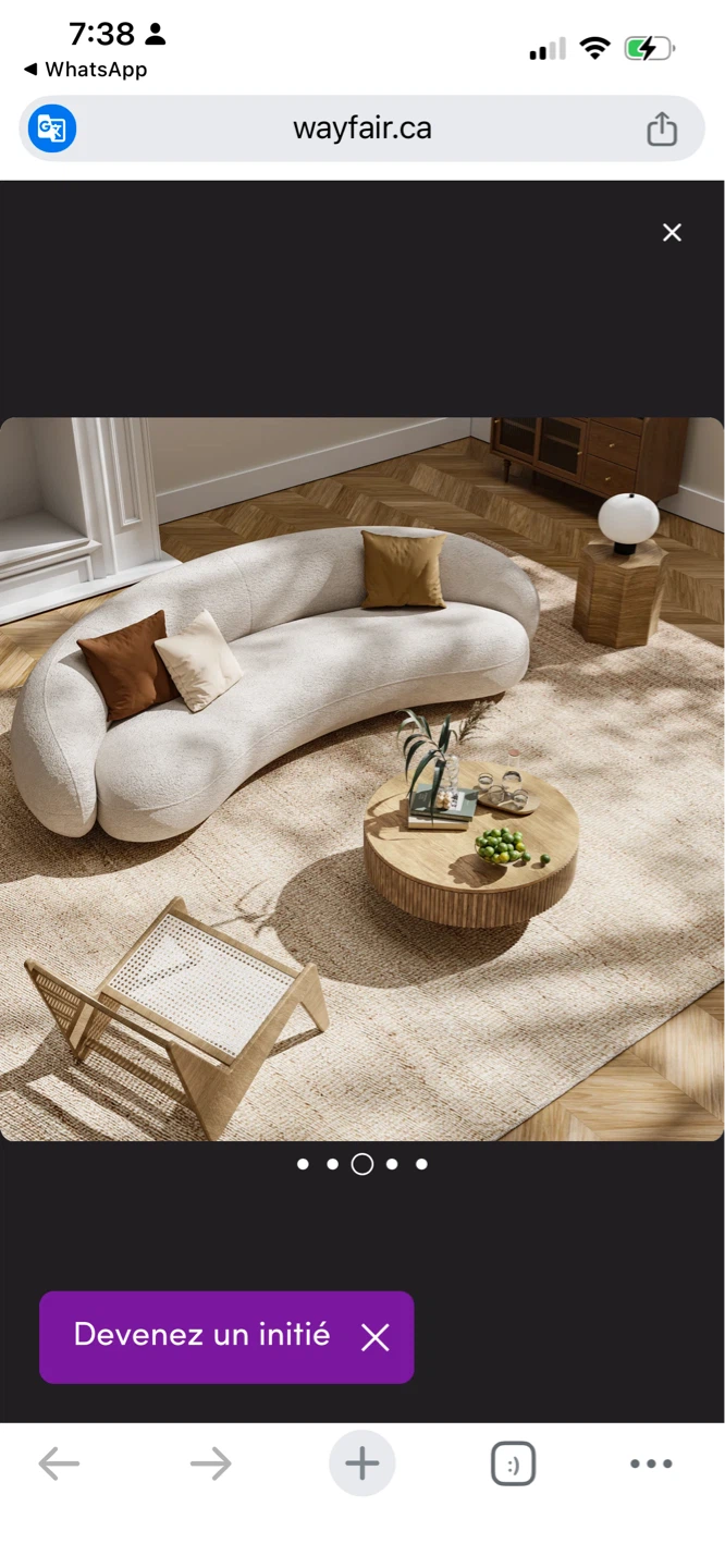 New Round Fluted Wood Coffee Table - photo 4