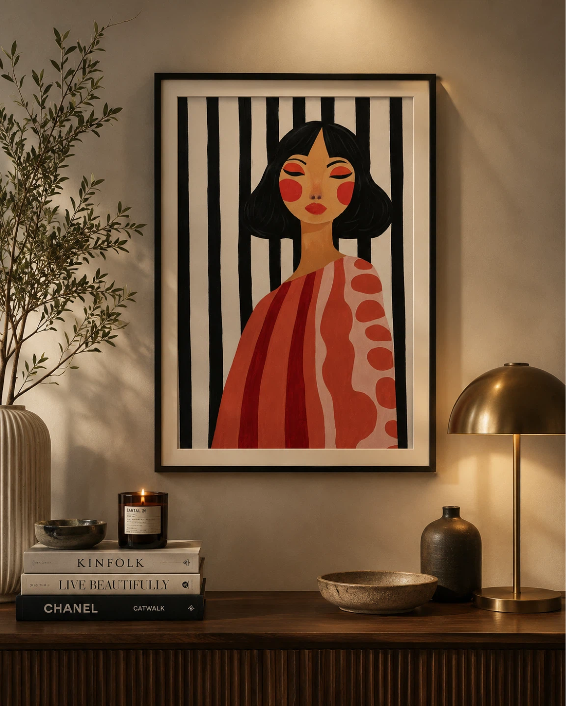 Original hand-Paint – Modern Abstract Portrait