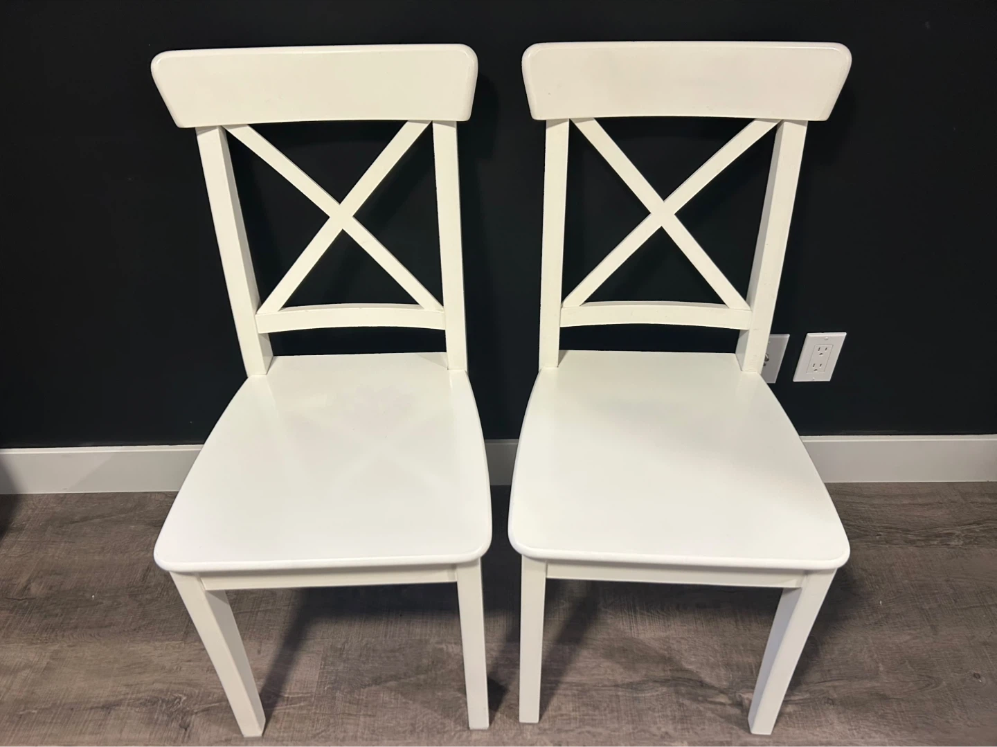 pair of IKEA INGOLF chairs x2