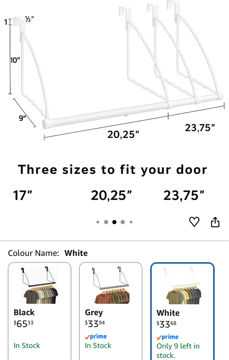 White Over-the-Door Clothes Hanger Rack - photo 4