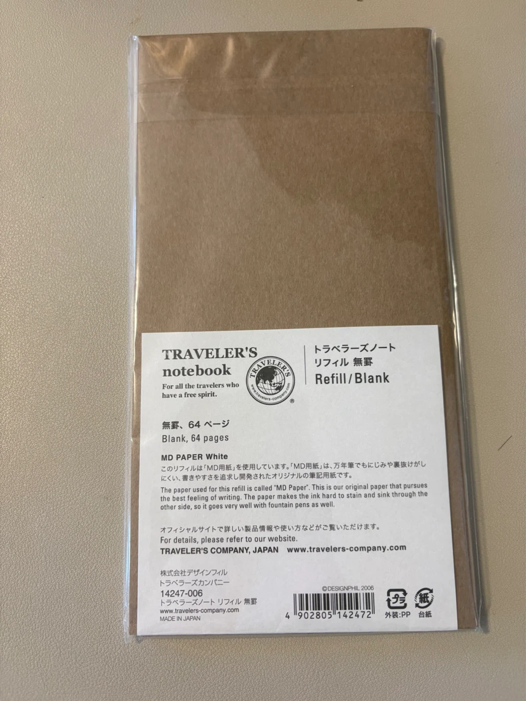 ⚽ TRAVELER'S notebook Refill/Blank MD Paper White - photo 2