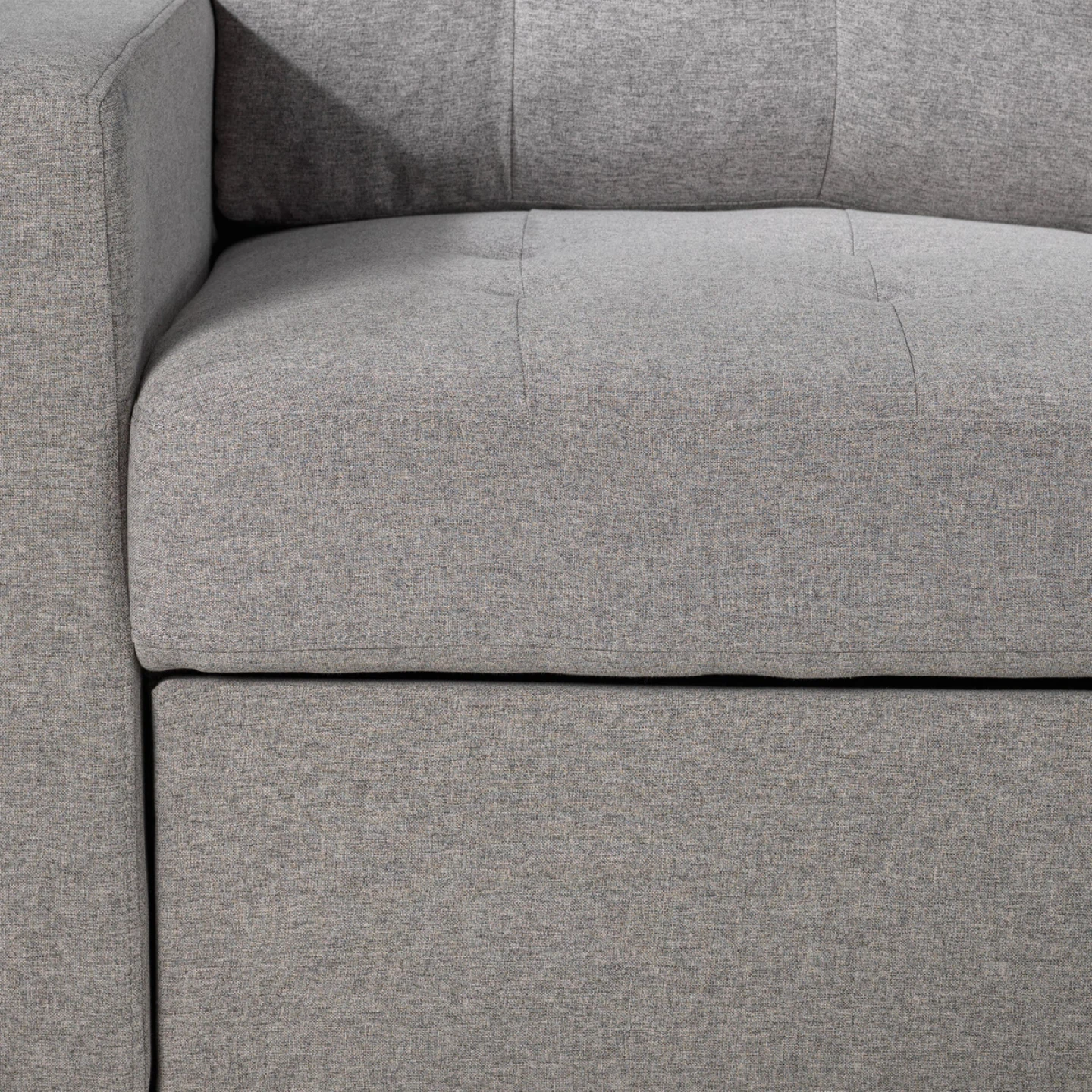 Grey Sectional Sofa Bed with Storage - photo 4