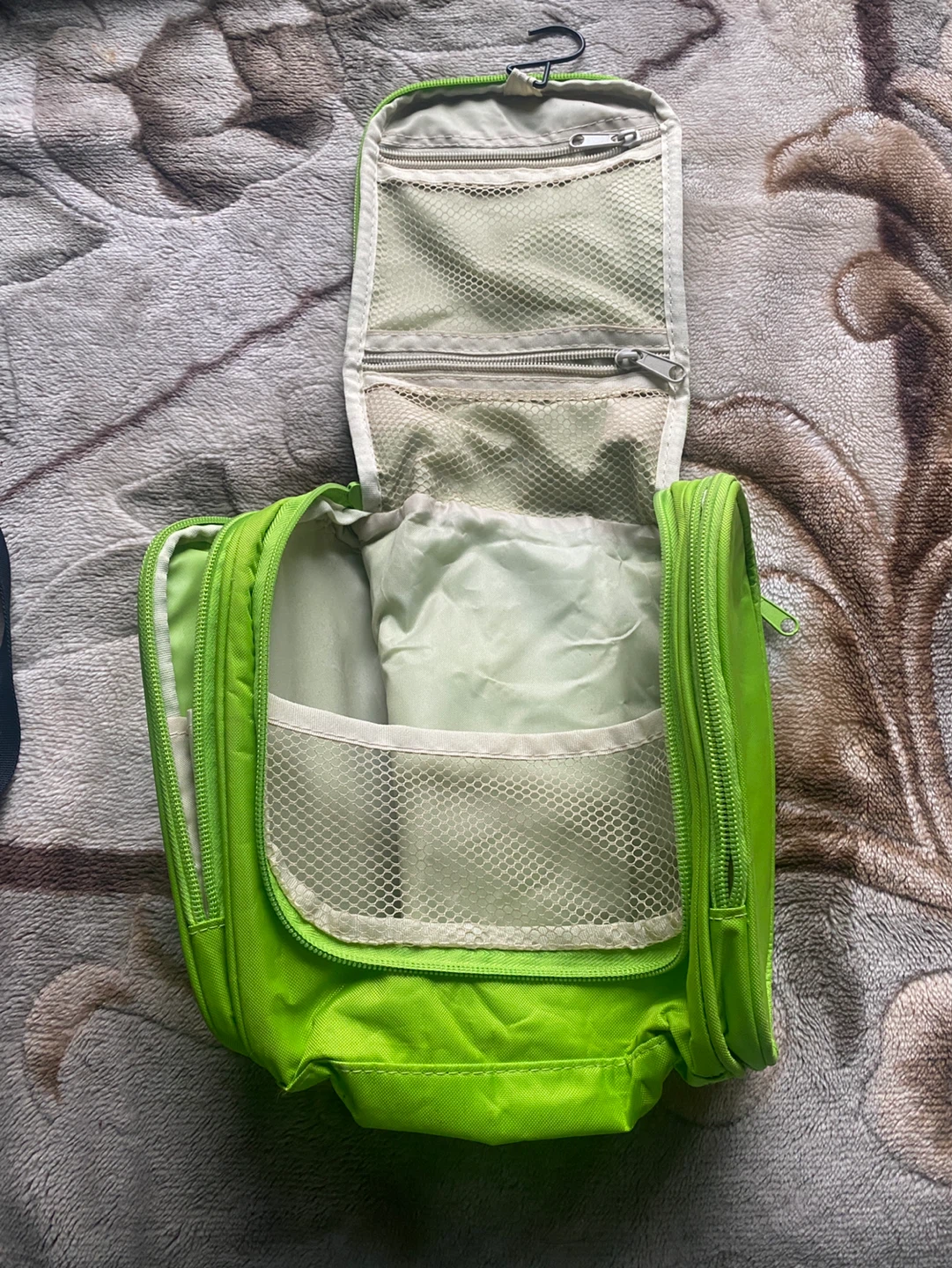 Bright Green Hanging Toiletry Bag
