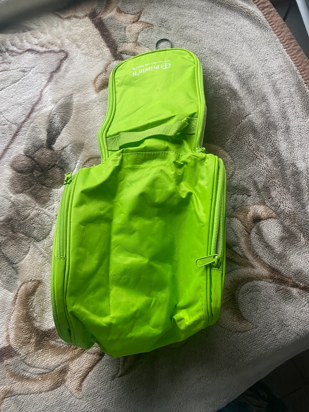 Bright Green Hanging Toiletry Bag - photo 2