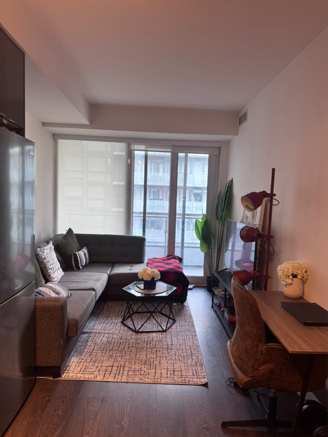 Grey Sectional Couch with L-Shape