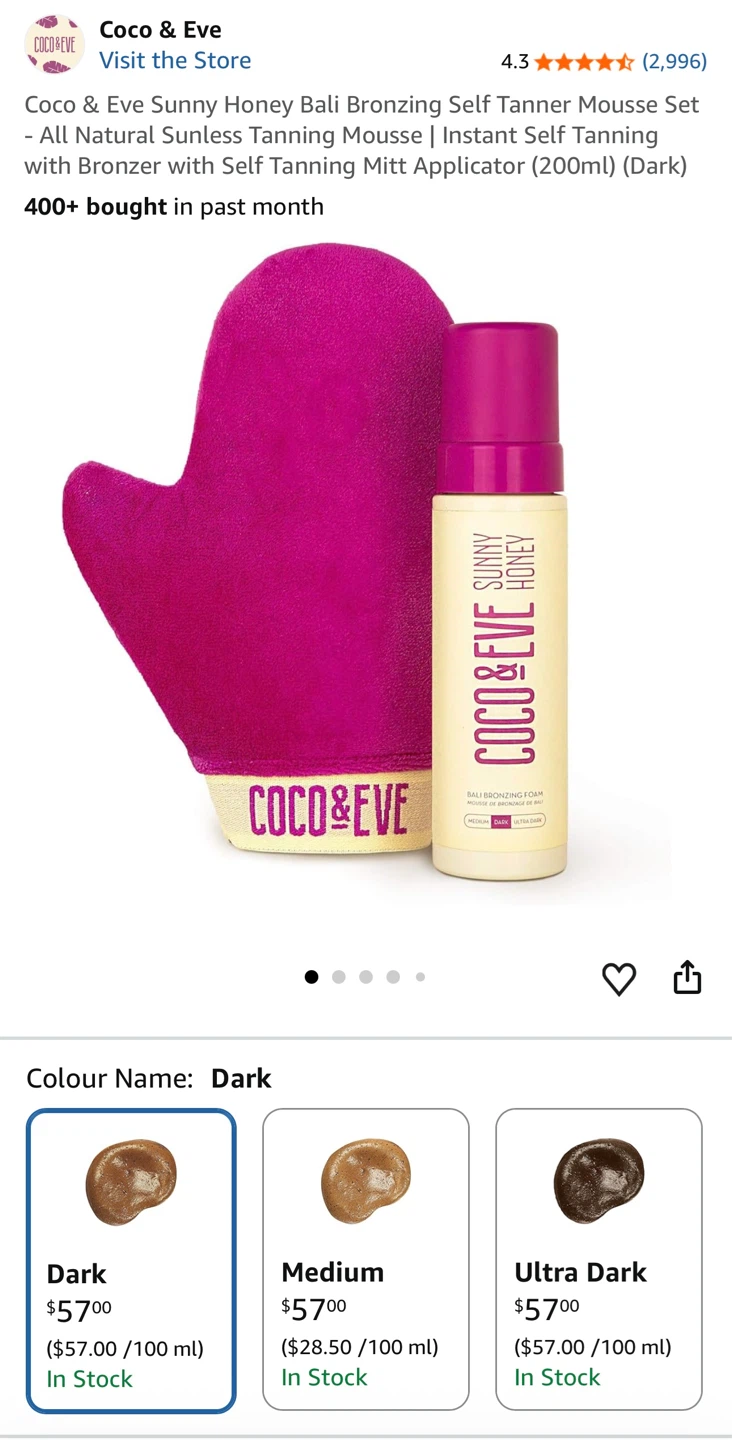 Coco&Eve micromist, self tanner mousse and mitt applicator - photo 2