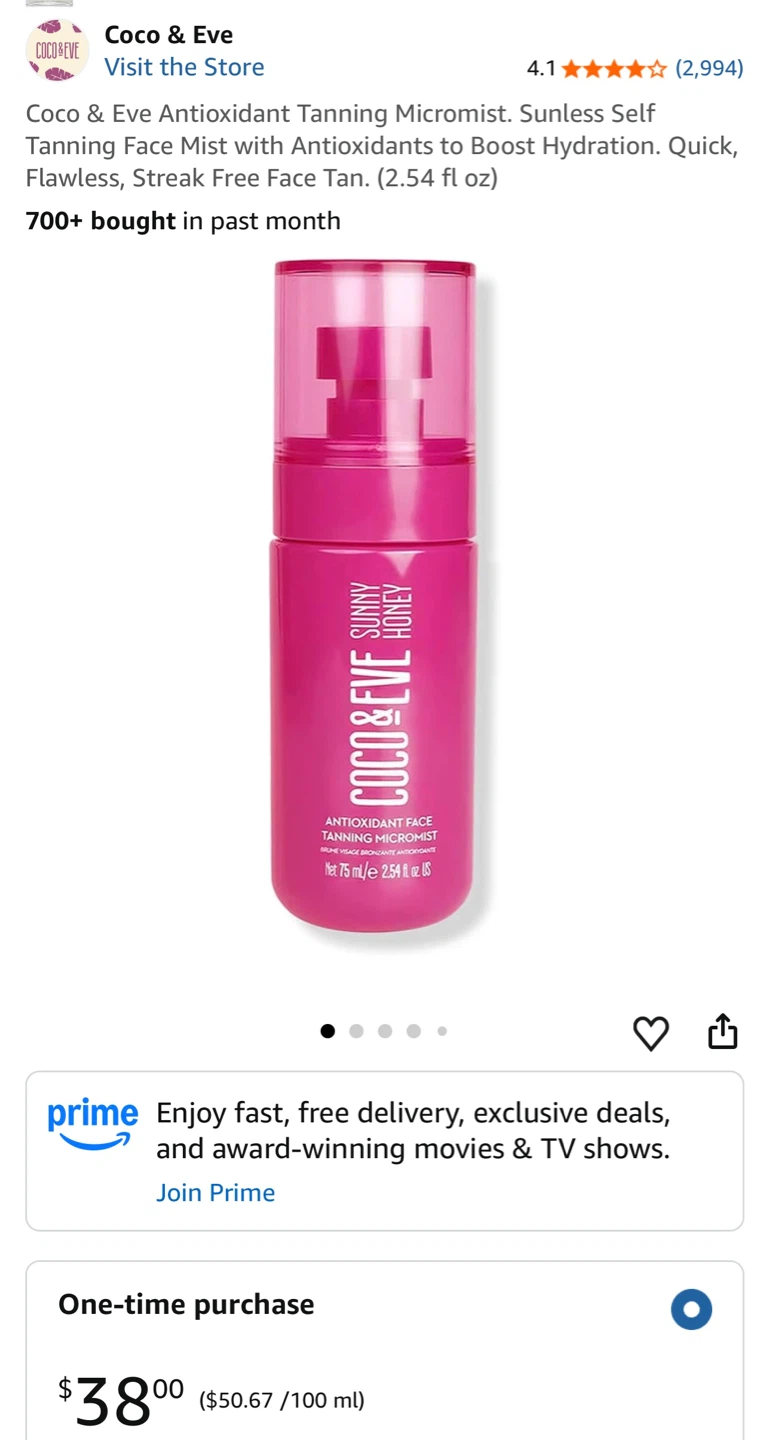 Coco&Eve micromist, self tanner mousse and mitt applicator
