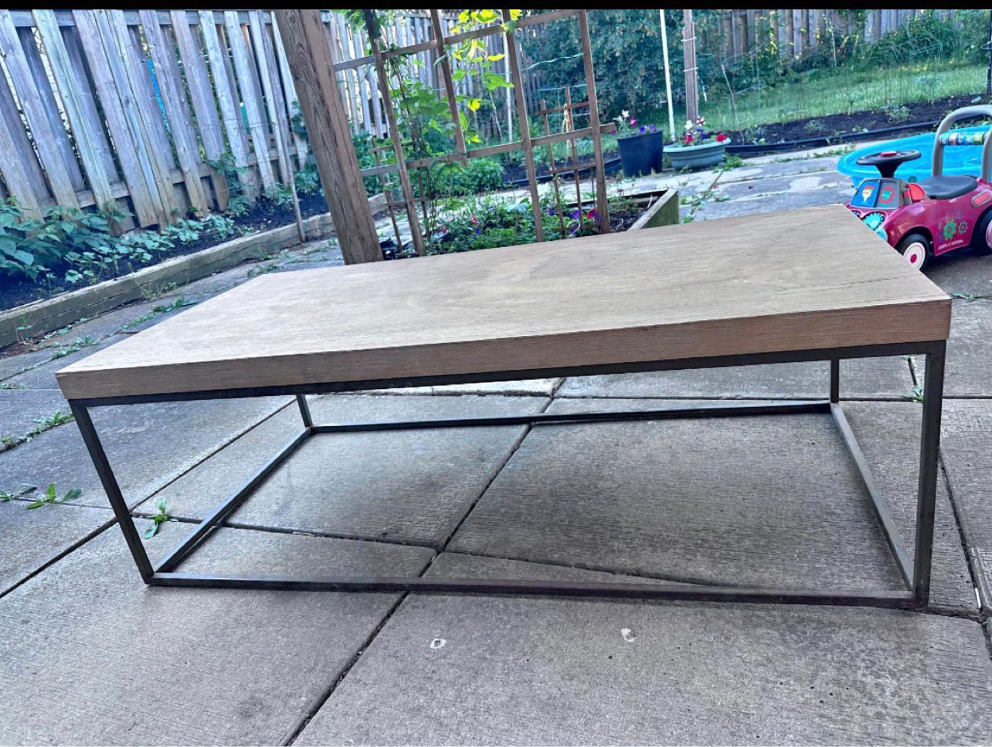 Wood and Metal Coffee Table