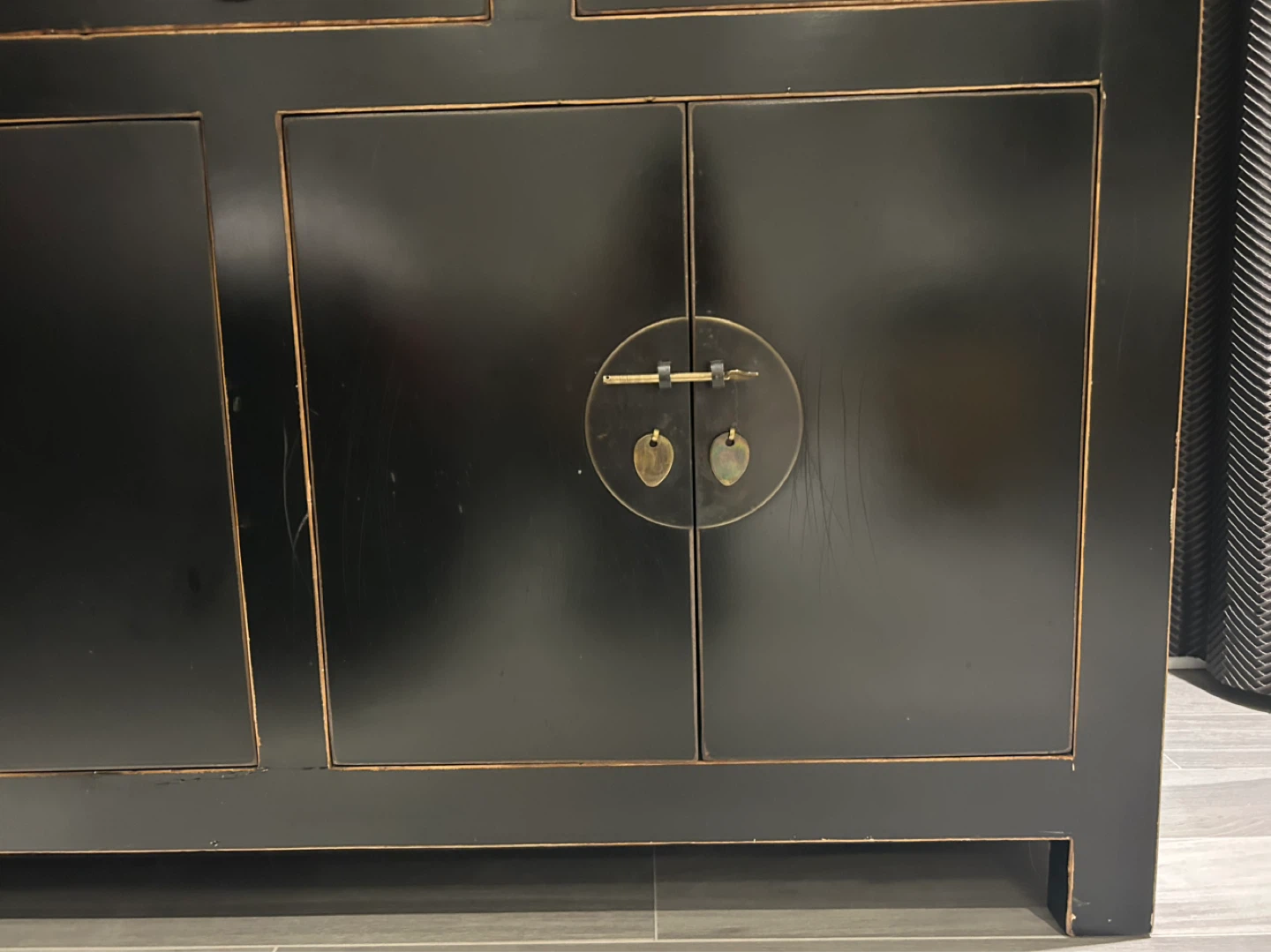 Black Sideboard with Drawers and Cabinets - photo 5