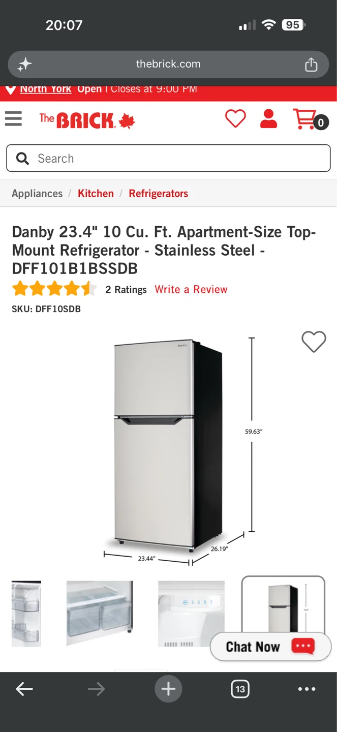 Danby DFF101B1SSDB Refrigerator - photo 5