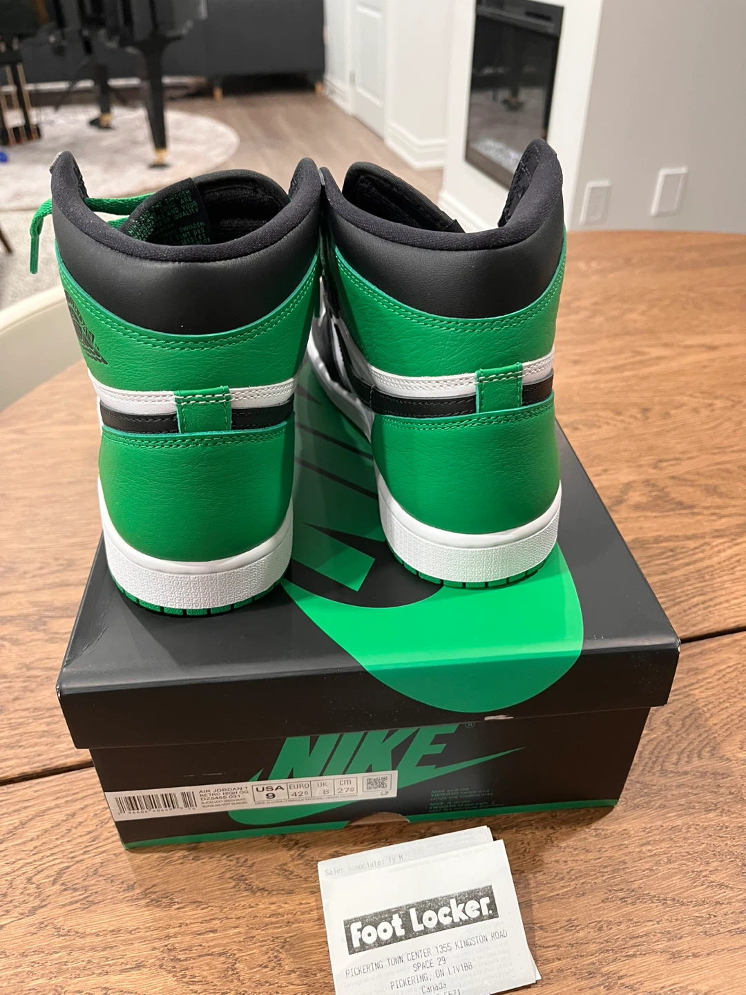 Jordan 1 High Lucky Green Size 9 - photo 5
