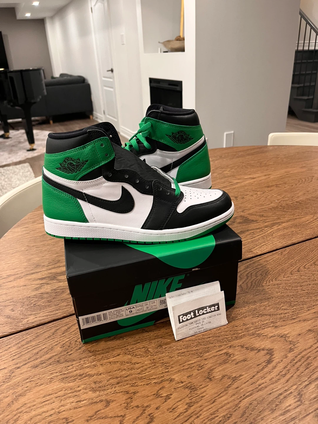 Jordan 1 High Lucky Green Size 9