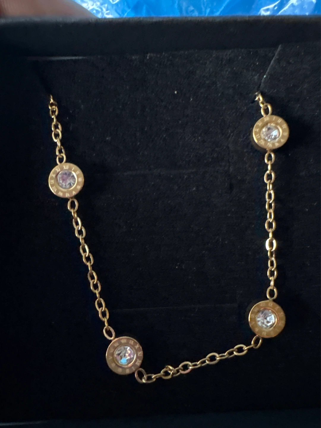 ⚽️ 18K Gold SS CZ Bracelet with Roman numerals