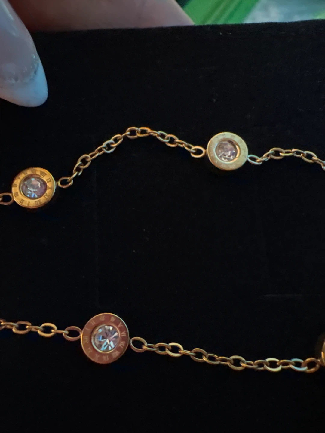 ⚽️ 18K Gold SS CZ Bracelet with Roman numerals - photo 4