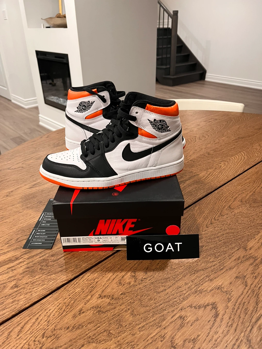 Jordan 1 High Electro Orange Size 9