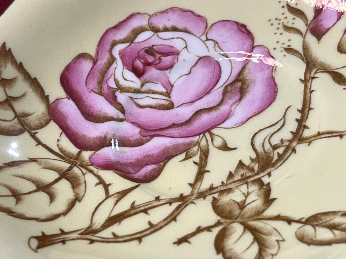 ⚽ Foley Bone China Saucer with Pink Roses - photo 5
