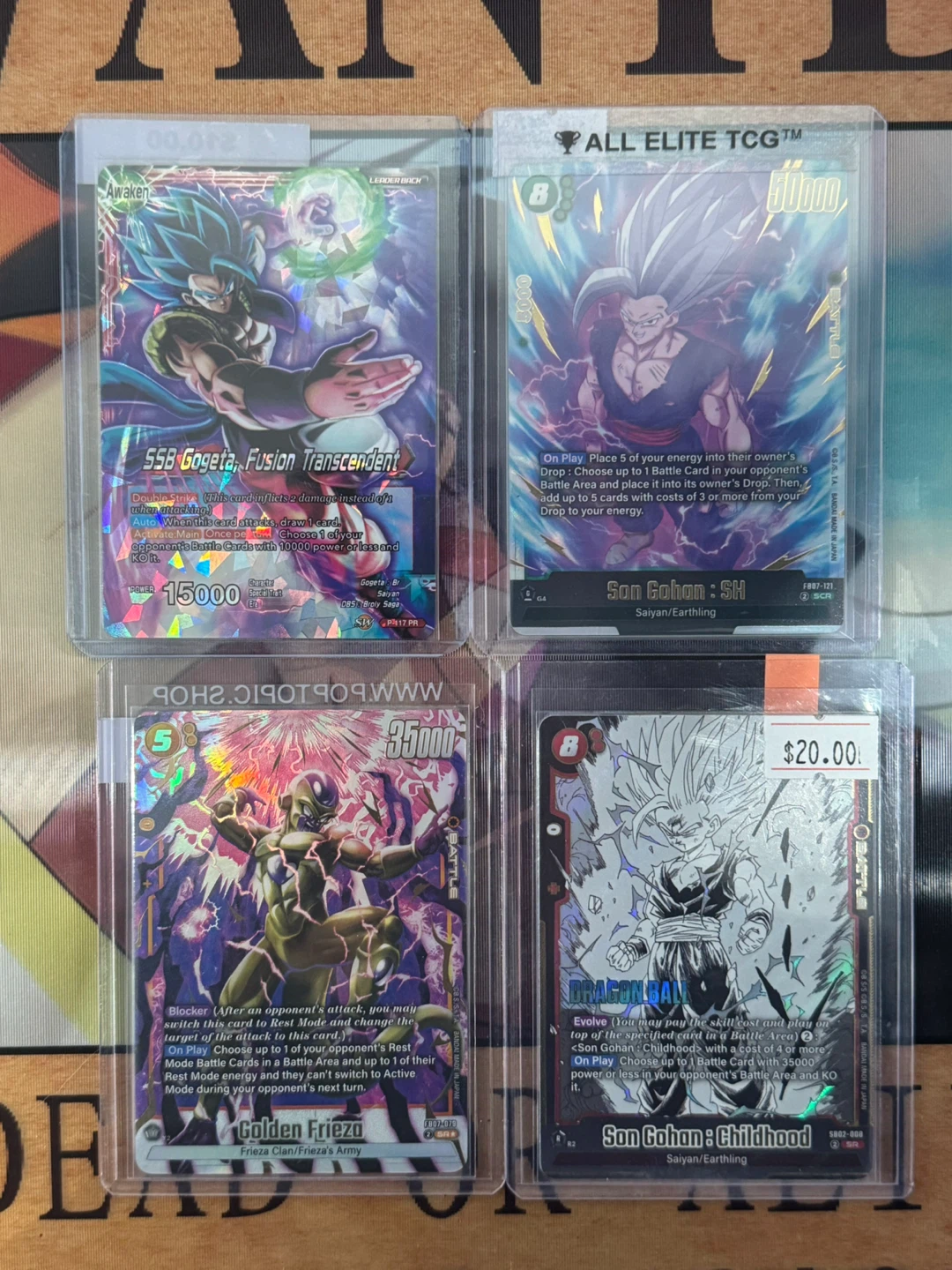 Dragon Ball Super Card Game Lot - Son Gohan, SSB Gogeta