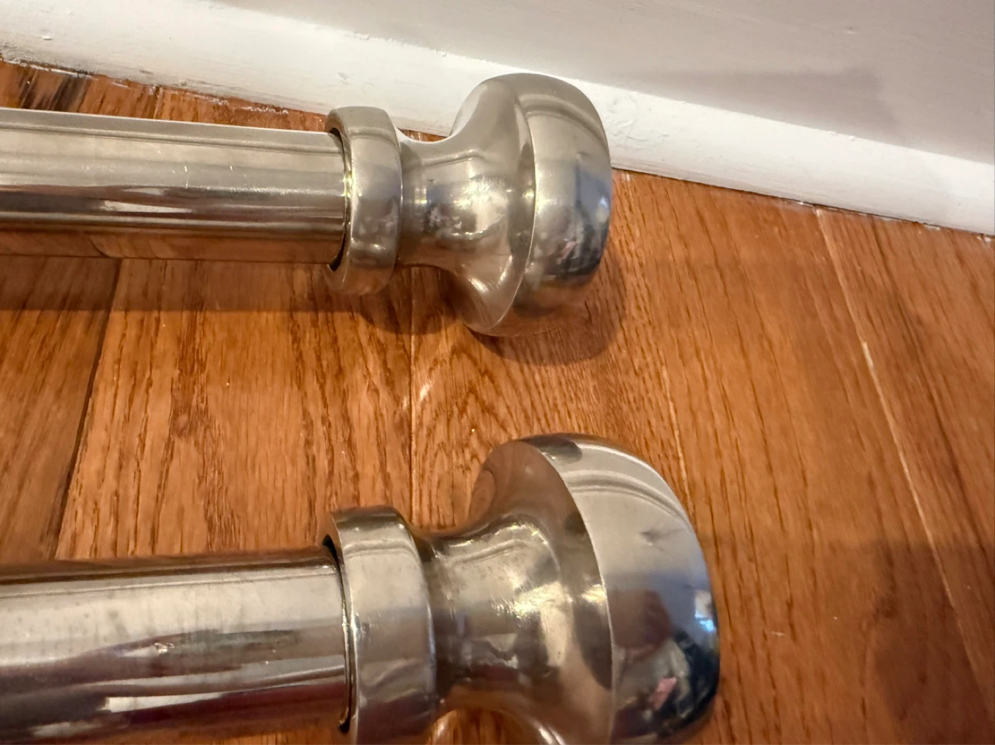 Crate and barrel Silver Curtain Rod Set with Brackets and Screws - photo 5