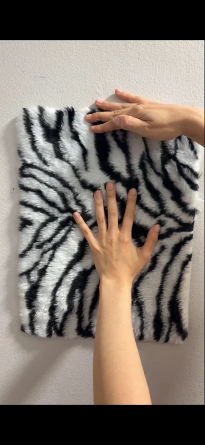 Faux Fur Zebra Print Pillow Cover