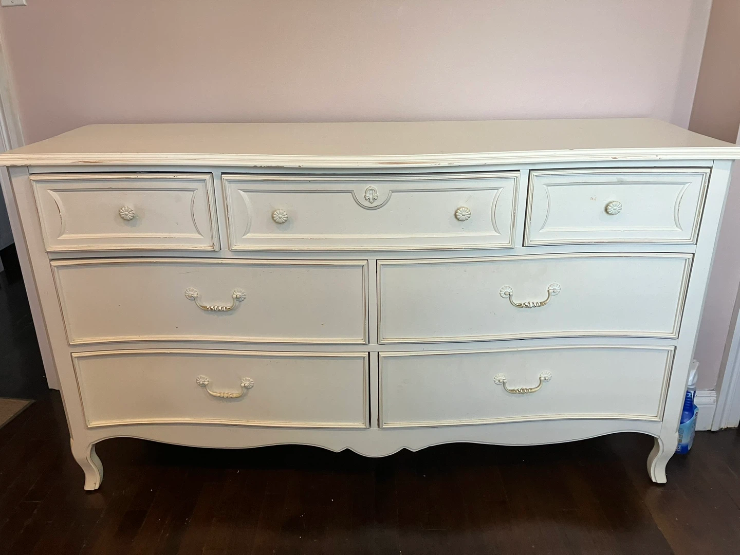 White Solid Wood Matching Drawer and Bed Frame Set - photo 3