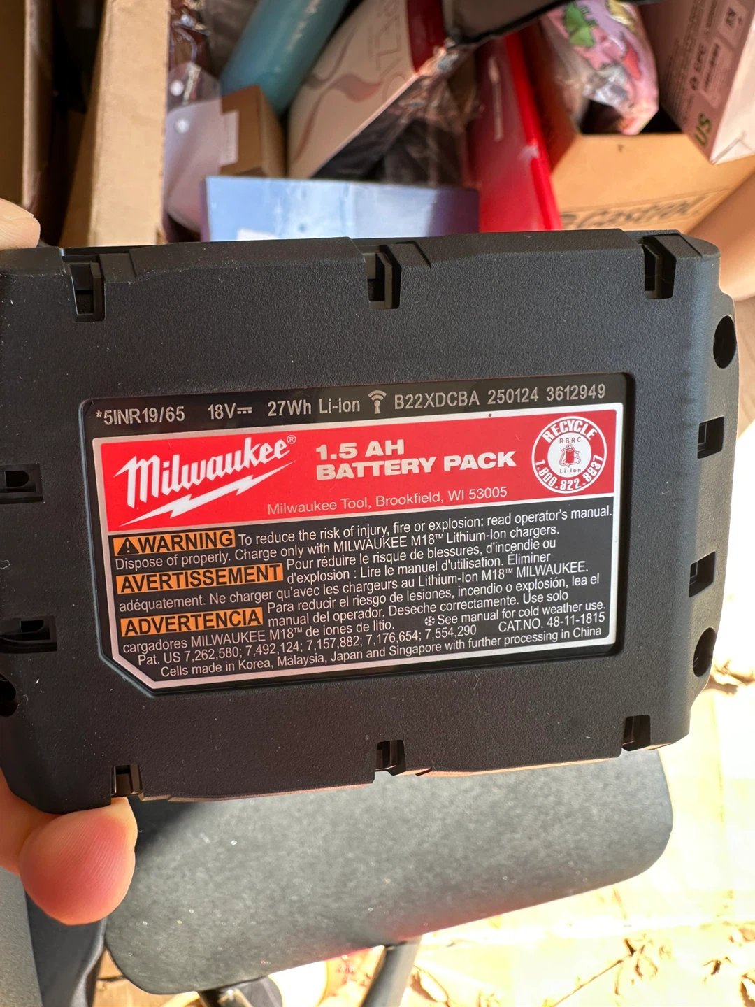 Milwaukee M18 REDLITHIUM CP1.5 Battery Pack - photo 2