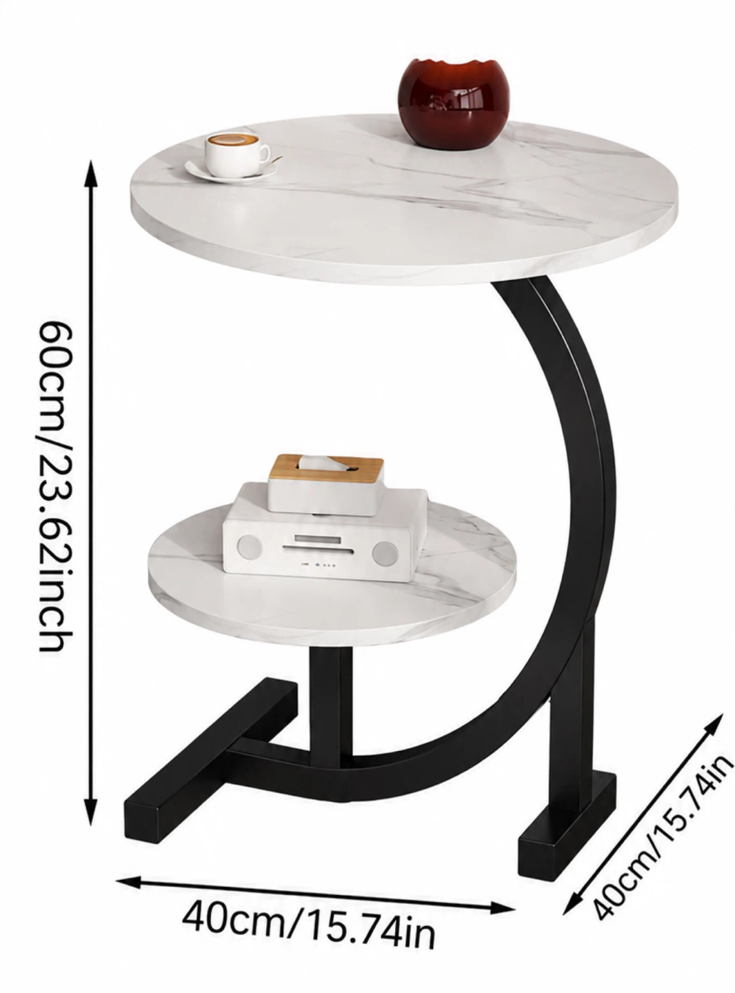 Modern Marble Side Table - photo 2