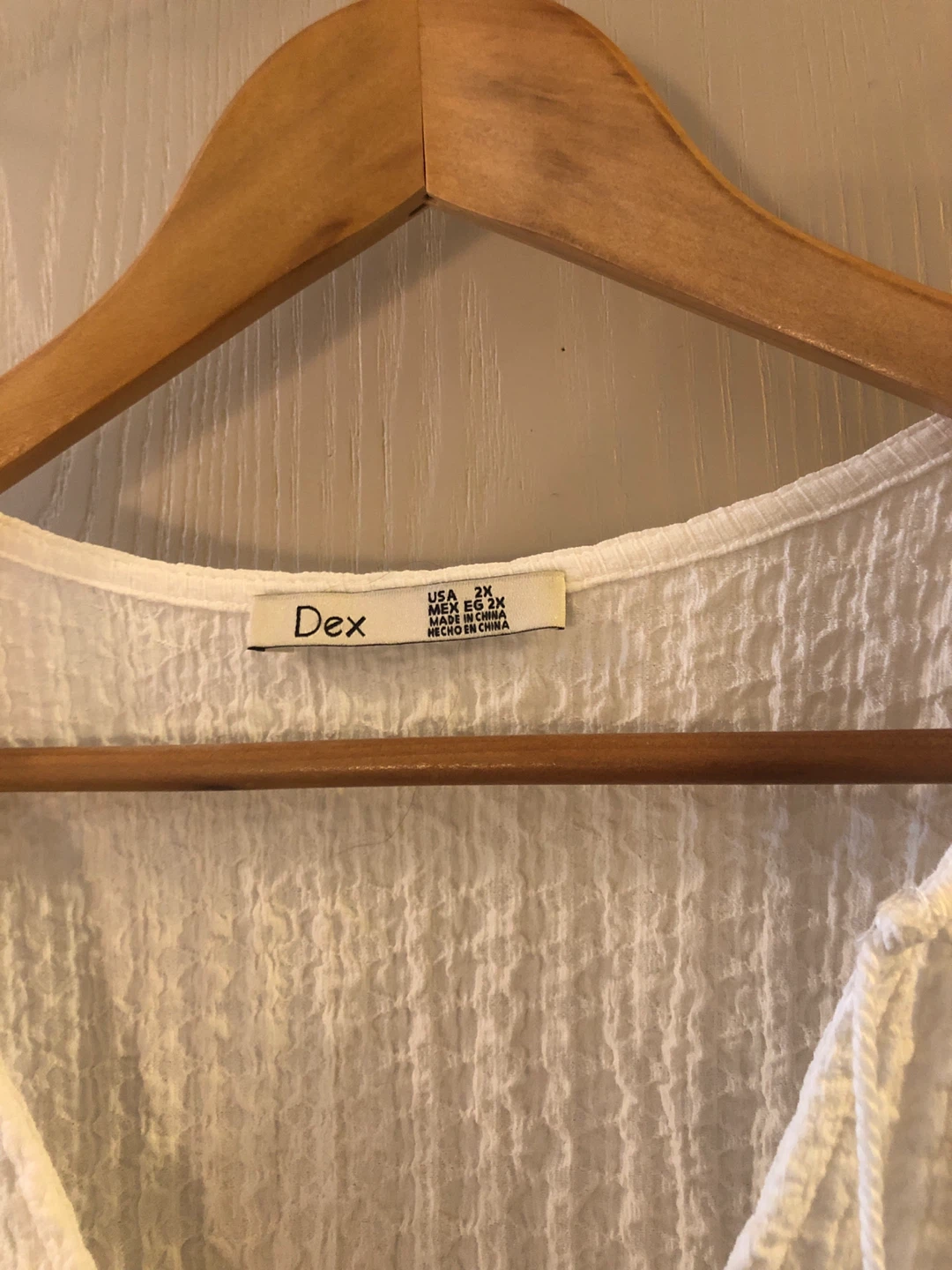 ⚽️ Dex White Textured V-Neck Tunic Top - photo 2